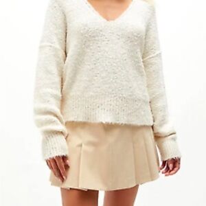 Free People Eco Theo V-Neck sweater Brand New size S (cream)